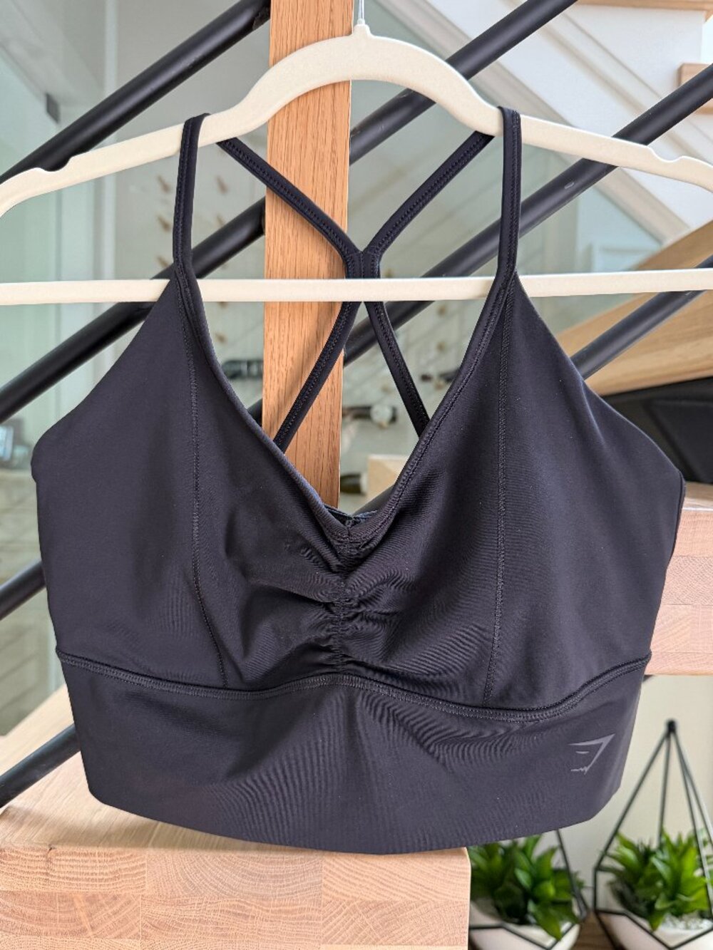 Gymshark Elevate Longline Sports Bra in black